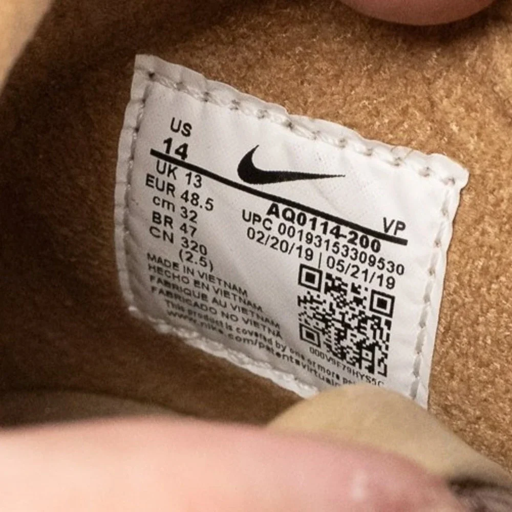 Nike LeBron Icon QS x John Elliott Parachute Beige Men's Size 14 AQ0114-200